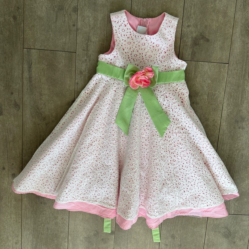 Vintage Formal Girls Fit & Flare Dress Size 5